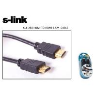 S-link SLX-280 HDMI TO HDMI 1.5m Sinema 4K (4096*2160) Görüntü ve Ses Aktarıcı Kablo